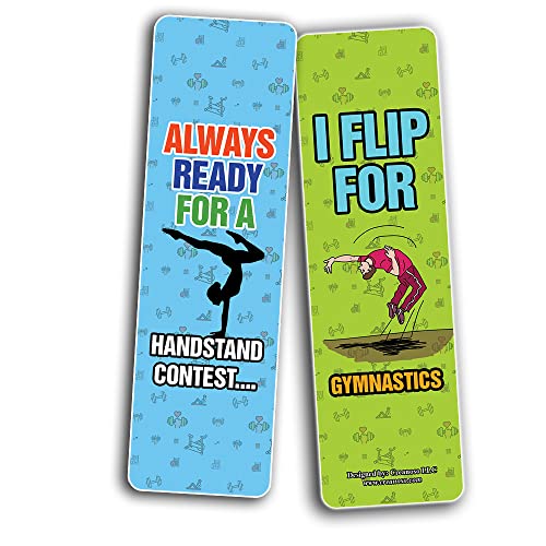 Creanoso I Do Gymnastics Bookmarks (10-Sets X 6 Cards) – Daily Inspirational Card Set – Interesting Book Page Clippers – Great Gifts for Adults and Teens