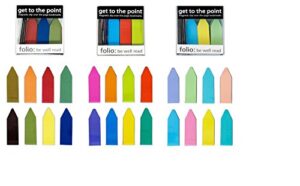 get to the point – magnetic slip-over-the-page arrow bookmarks (neon,pastel, earth tone) – 3 boxes of 20 arrow line book marker pack is ideal for men women teachers librarians teens & kids!