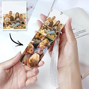 custom photo bookmark, personalized metal photo booth bookmark copper with tassel 2 side picture bookmark for women men birthday gift for reader book lover student teacher friends librarian – 4 photos