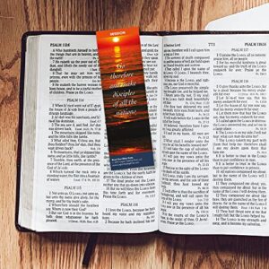 Christian Bookmark with Bible Verse, Pack of 25, Mission Themed, Go Therefore and Make Disciples of All the Nations, Matthew 28:19-20