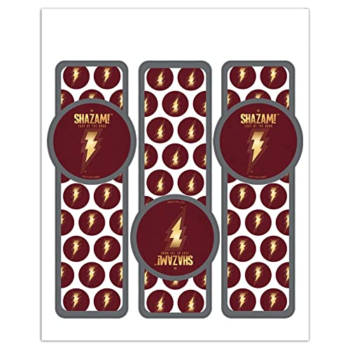 Shazam! Fury of The Gods Lightning Bolt Set of 3 Glossy Laminated Bookmarks