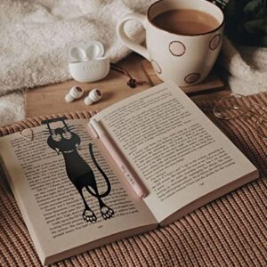 Curious Black Cat Bookmark: Locate Reading Progress with Cute Cat Paws, Reusable Creative Funny Hollow Cat Pattern Hanging Bookmark Page Markers(1pcs)