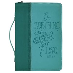 divinity 28331 everything in love bible cover, large, teal