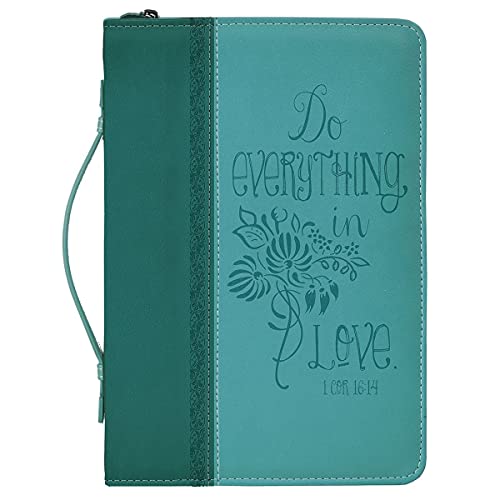 Divinity 28331 Everything in Love Bible Cover, Large, Teal