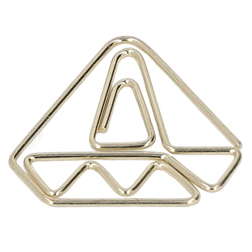 Pssopp 100pcs Gold Creative Shape Paper Clips,Cute Bookmark Marking Clips Diamond Envelope Shape Mini Paper Clips for Office School Home Students Stationery(#2)