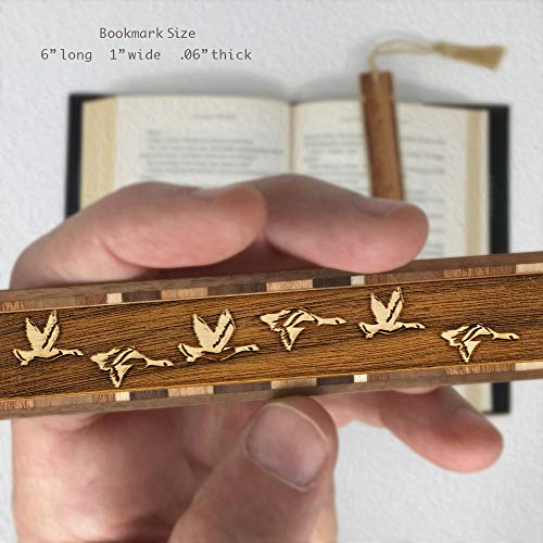 Geese, Engraved Wooden Bookmark - Also Available with Personalization - Made in USA