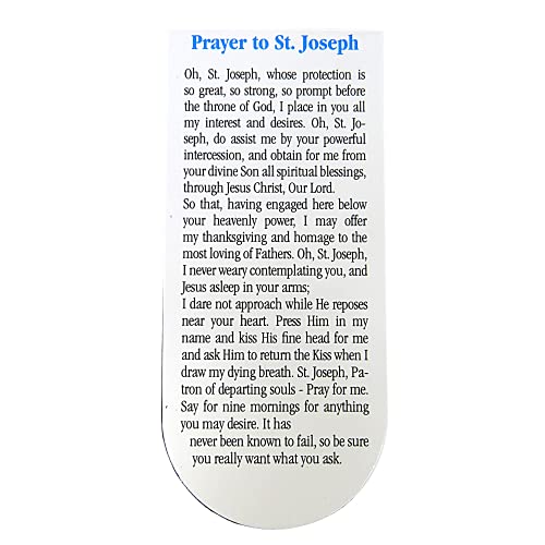 Foldable St Joseph The Protector Magnetic Bookmark for Men with Prayer on The Back, Religious Gifts for Catholic Fathers, 3 Inches