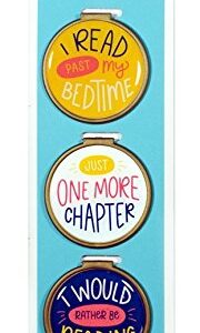 Just Clip it! Quote Bookmarks - (Set of 3 clip over the page markers). Funny Bookmark Set - Ideal for Bookworms of all ages. Adults Men Women Teens & Kids love our fun Domed Designs!