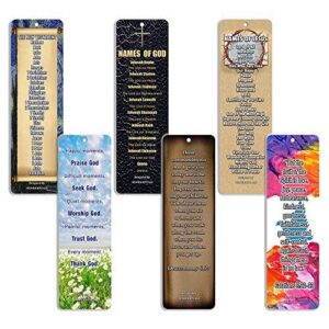 christian bookmarks cards – books of the bible bookmarks (60 pack) – collection & gift with inspirational motivational encouraging scripture based messages