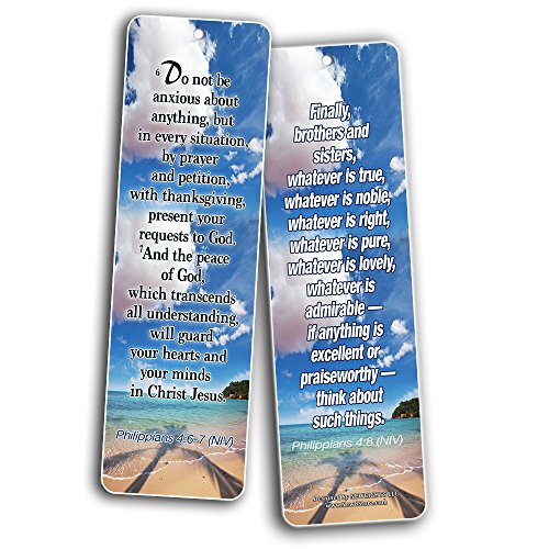 Most Highlighted Bible Scriptures Bookmarks Cards (60-Pack)- NIV Version - Christian Encouragement Gifts - Church Supplies - Stocking Stuffers for Easter Day Thanksgiving Christmas Birthday Everyday