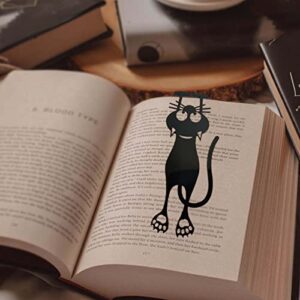 Curious Cat Bookmark for Cat Lovers - Locate Reading Progress with Cute Cat Paws Cute Cat Bookmarks 3D PVC Cat Book Markers Cartoon Animal Book Marks Funny Office School Gift for Book Lovers (3PCS)