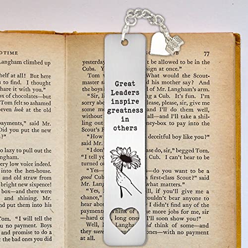 Great Leaders Funny Bookmarks, Retirement Gift for Women, Book Lover, Bookworm, Coworker, Book Accessories, Reading Gifts, Book Gifts, Boss Gift-WB44