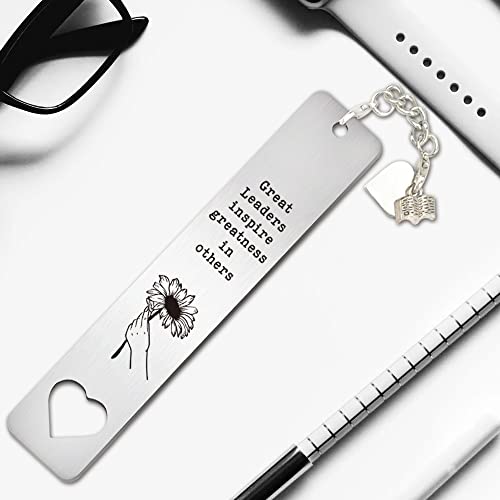 Great Leaders Funny Bookmarks, Retirement Gift for Women, Book Lover, Bookworm, Coworker, Book Accessories, Reading Gifts, Book Gifts, Boss Gift-WB44