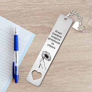 Great Leaders Funny Bookmarks, Retirement Gift for Women, Book Lover, Bookworm, Coworker, Book Accessories, Reading Gifts, Book Gifts, Boss Gift-WB44