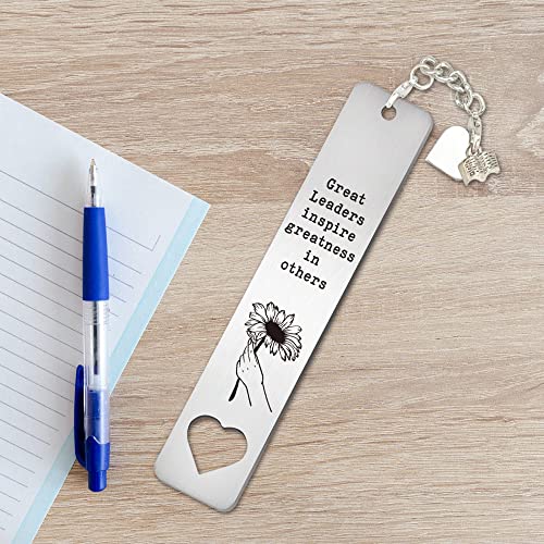 Great Leaders Funny Bookmarks, Retirement Gift for Women, Book Lover, Bookworm, Coworker, Book Accessories, Reading Gifts, Book Gifts, Boss Gift-WB44