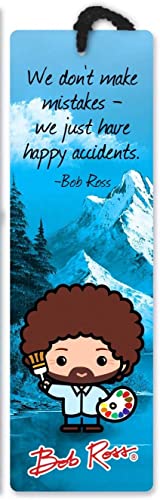 Re-Marks Quotemarks Bob Ross No Mistakes, Just Happy Accidents Bookmark w Tassel