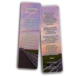 The Serenity Prayer Bookmarks (60 Pack) - Serenity Prayers That are Simple and Easy to Memorize