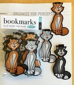 cat bookmarks – (set of 20 book markers) bulk animal bookmarks for students, kids, teens, girls & boys. ideal for reading incentives, birthday favors, reading awards and classroom prizes!