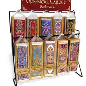 Oriental Carpet Woven Fabric Bookmark - 6 Bookmark Design Collection - Beautiful, Elegant, Cloth Bookmarks! Best Gifts & Stocking Stuffers for Men,Women,Teachers & Librarians!