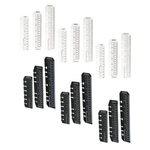 toyandona clear binder 18pcs plastic page marker snap- in bookmark binder ruler for a5 a6 a7 size 6- hole notebook filler planner accessory black clear multi- function planner bookmark