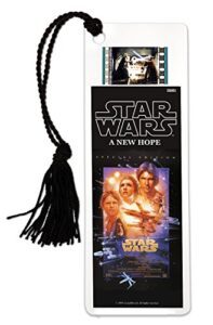 star wars episode iv: a new hope filmcells laminated 2×6 bookmark with 35mm clip of film and tassel