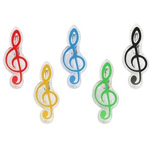 YYANGZ 20PCS Colorful Music Notes Paper Clips Plastic Music Book Clip Music Sheet Clips Music Paper Clip Holder Music Book Page Holder Bookmark Stationery for Music Paper Book