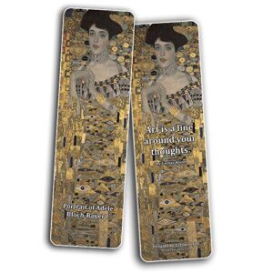 Creanoso Vintage Cards Famous Paintings Bookmarks Set (60-Pack) – Most Expensive Impressionists Art Van Gogh Klimt Salvator Mundi Paul Gauguin – Stocking Stuffers for or Men Women Teens