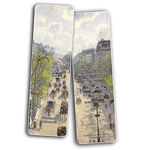 Creanoso Vintage Cards Famous Paintings Bookmarks Set (60-Pack) – Most Expensive Impressionists Art Van Gogh Klimt Salvator Mundi Paul Gauguin – Stocking Stuffers for or Men Women Teens