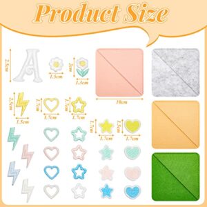 12 Pcs DIY Personalized Hand Embroidered Corner Bookmark Felt Triangle Corner Bookmarks Cute Book Marks with Stars Heart Shaped Items for Book Lovers Women Students Office Gifts Reading Accessories