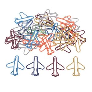 50pcs metal airplane shape paper clips novelty funny bookmark paper clips memo office school stationery gift