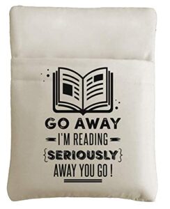 go away i’m reading book sleeve – book cover for hardcover and paperback – book lover gift – notebooks and pens not included