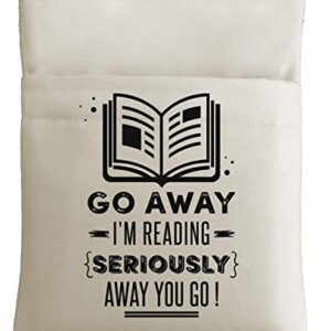 Go Away I'm Reading Book Sleeve - Book Cover for Hardcover and Paperback - Book Lover Gift - Notebooks and Pens Not Included