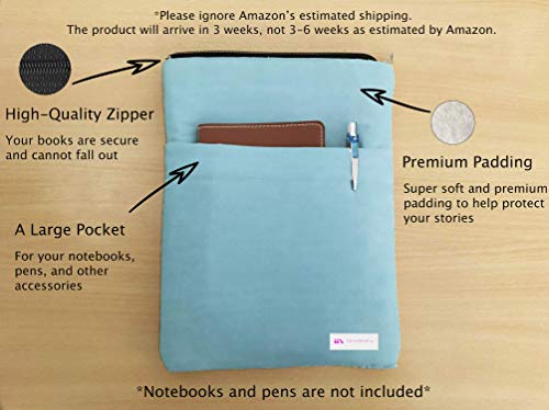 Go Away I'm Reading Book Sleeve - Book Cover for Hardcover and Paperback - Book Lover Gift - Notebooks and Pens Not Included