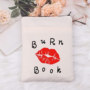 MNIGIU Funny Movie Inspired Book Sleeve with Pocket Burn Book Protector Cover Mean Girl Merchandise (Burn Book)