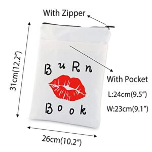 MNIGIU Funny Movie Inspired Book Sleeve with Pocket Burn Book Protector Cover Mean Girl Merchandise (Burn Book)