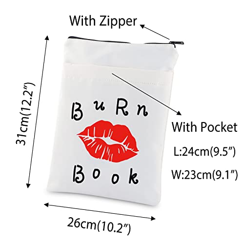 MNIGIU Funny Movie Inspired Book Sleeve with Pocket Burn Book Protector Cover Mean Girl Merchandise (Burn Book)