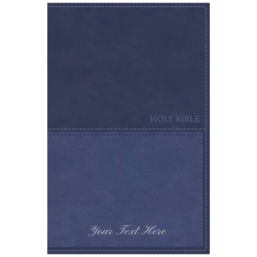 Personalized Bible Custom KJV Value Thinline Bible Dark Blue Comfort Print Leathersoft Custom Made Gift for Baptisms Christenings Birthdays Celebrations Holidays