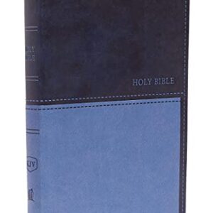 Personalized Bible Custom KJV Value Thinline Bible Dark Blue Comfort Print Leathersoft Custom Made Gift for Baptisms Christenings Birthdays Celebrations Holidays