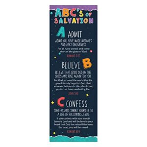 creative brands faithworks-inspirational bookmarks with scripture, pack of 10, abcs of salvation