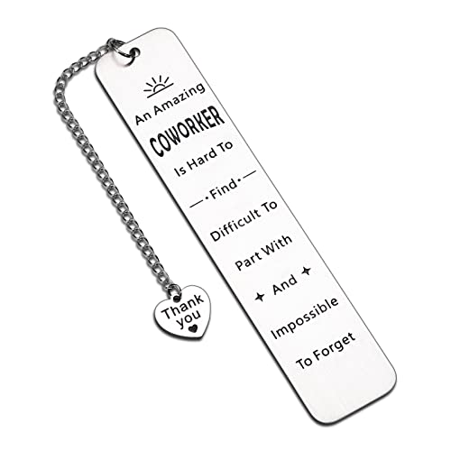 Coworker Leaving Gifts for Colleagues Metal Engraved Bookmark for Coworkers Work Bestie Christmas Birthday Gift for Manager Retirement Farewell Going Away Inspirational Gift for Employee Mentor Leader