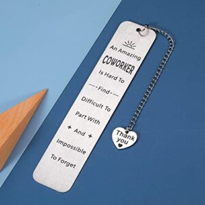 Coworker Leaving Gifts for Colleagues Metal Engraved Bookmark for Coworkers Work Bestie Christmas Birthday Gift for Manager Retirement Farewell Going Away Inspirational Gift for Employee Mentor Leader