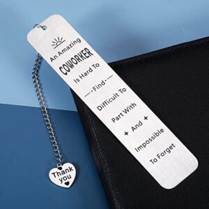 Coworker Leaving Gifts for Colleagues Metal Engraved Bookmark for Coworkers Work Bestie Christmas Birthday Gift for Manager Retirement Farewell Going Away Inspirational Gift for Employee Mentor Leader