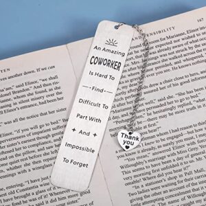 Coworker Leaving Gifts for Colleagues Metal Engraved Bookmark for Coworkers Work Bestie Christmas Birthday Gift for Manager Retirement Farewell Going Away Inspirational Gift for Employee Mentor Leader