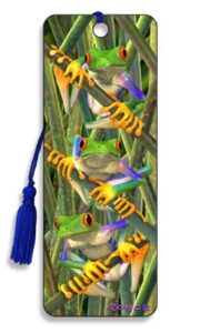 3d tree frog bookmark featuring the artwork of royce b mcclure