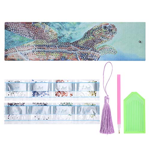 DIY Bookmark, with Tassel, Innovative Diamond Bookmarks, DIY Diamonds Painting, Diamonds Painting, for Beginner & Reading DIY Projects and Gifts Tags(AA387-DIY Bookmark sea Turtle)