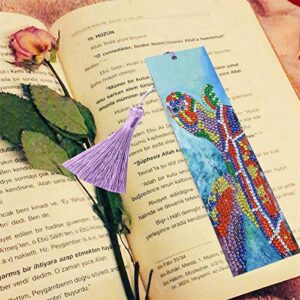 DIY Bookmark, with Tassel, Innovative Diamond Bookmarks, DIY Diamonds Painting, Diamonds Painting, for Beginner & Reading DIY Projects and Gifts Tags(AA387-DIY Bookmark sea Turtle)