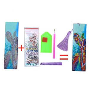 DIY Bookmark, with Tassel, Innovative Diamond Bookmarks, DIY Diamonds Painting, Diamonds Painting, for Beginner & Reading DIY Projects and Gifts Tags(AA387-DIY Bookmark sea Turtle)