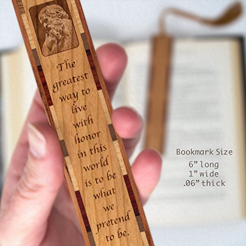 Socrates How to Live with Honor Quote, Engraved Wooden Bookmark - Also Available with Personalization - Made in USA