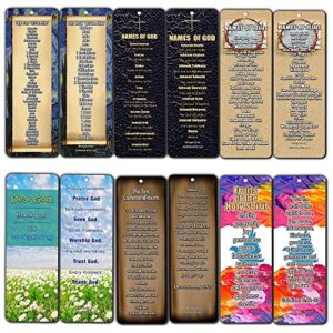 book of the bible bookmarks (12-pack) – religious basket stuffers for bible studies vbs cell group good friday easter thanksgiving christmas church supplies