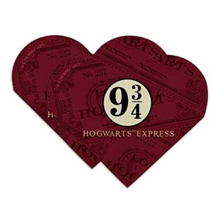 harry potter hogwarts express tickets heart faux leather bookmark – set of 2